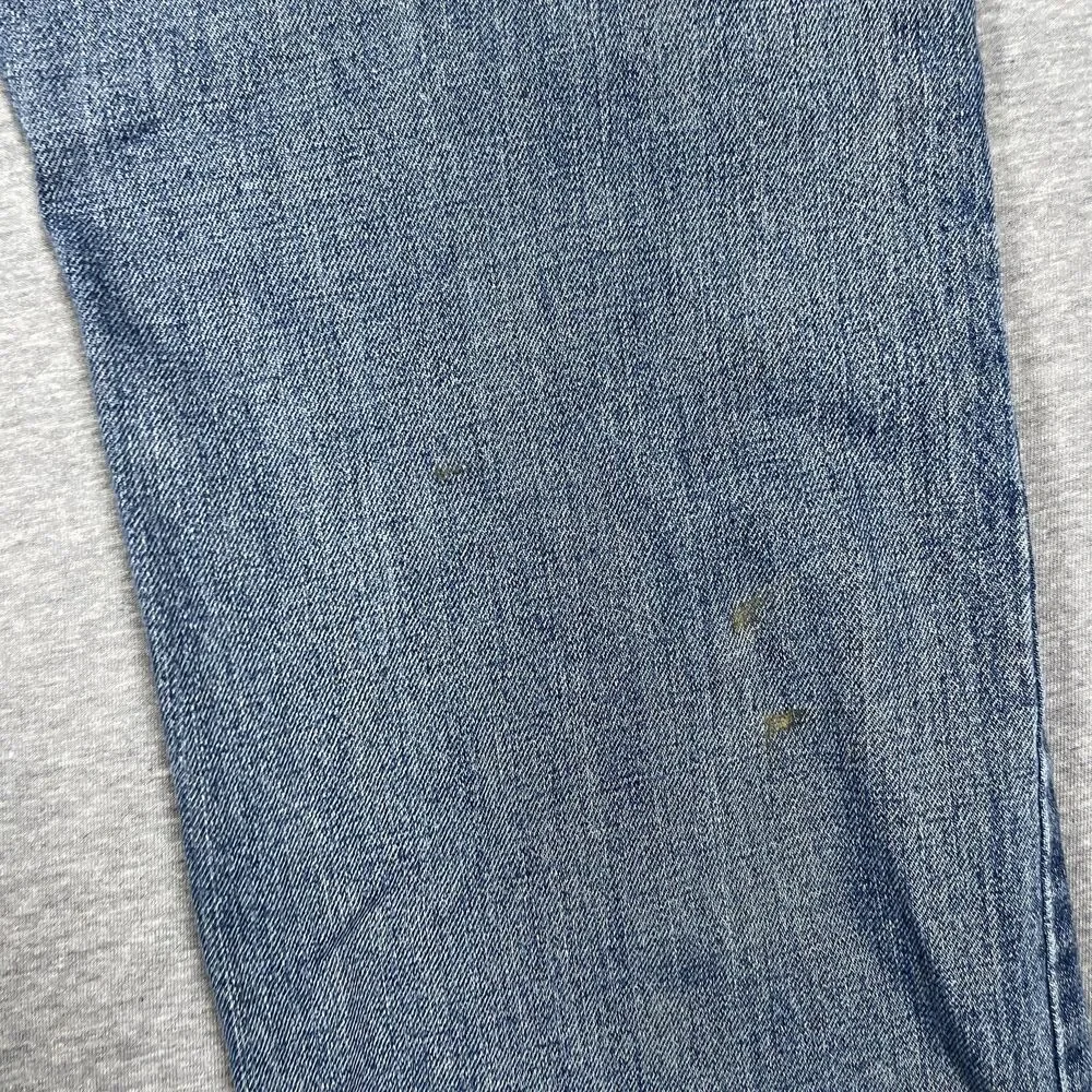 Ariat Legacy M2 Jeans Mens 34x32 Blue Light Wash Relaxed Boot Cut Distressed